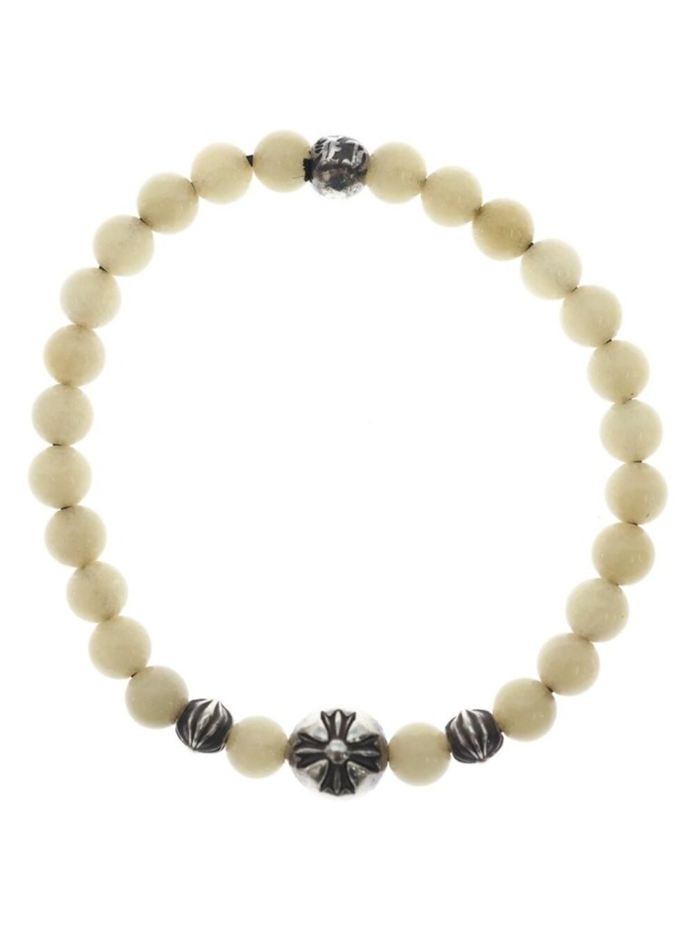 Chrome Hearts 6 Bead White Bracelet